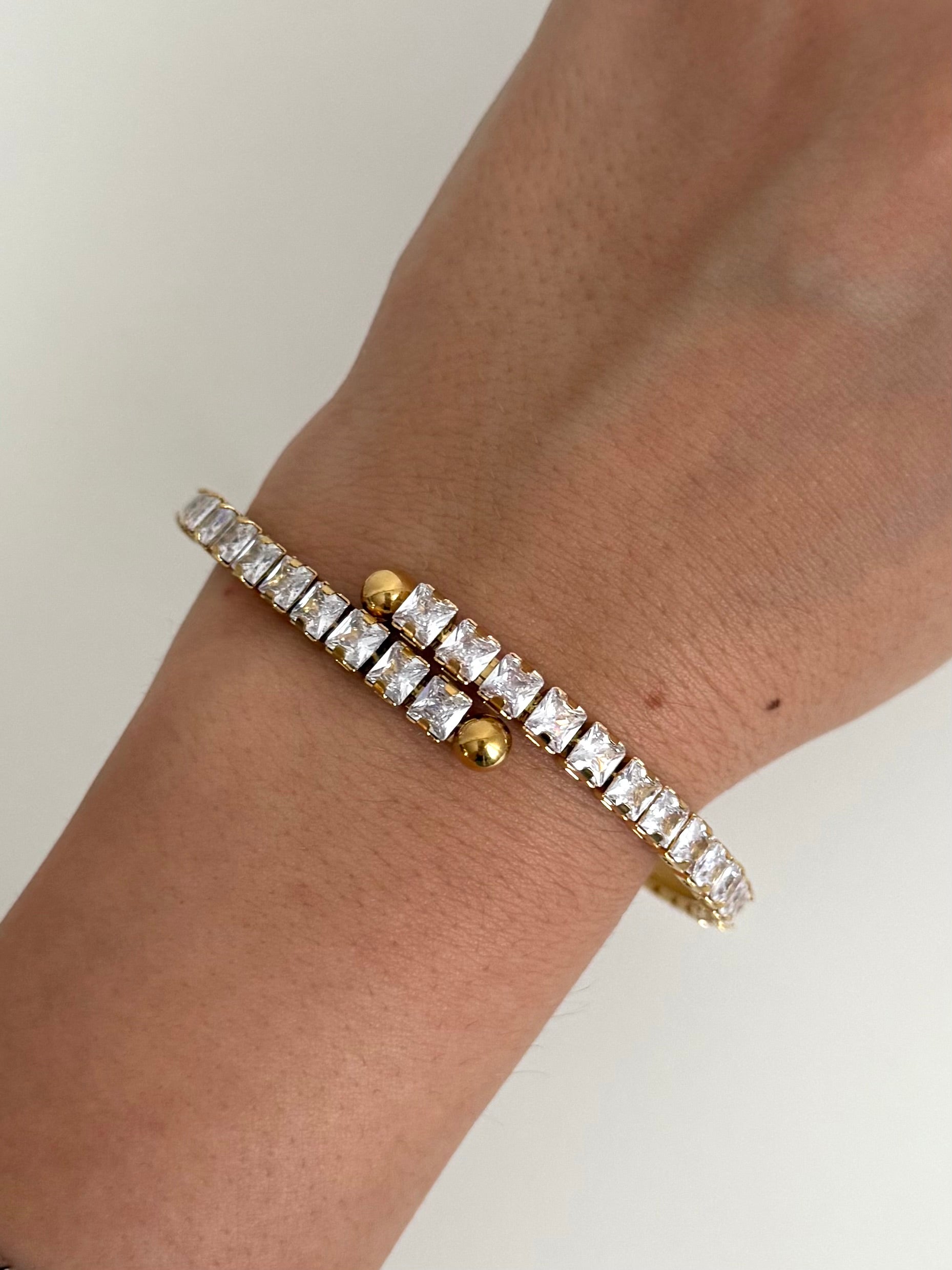 Bracciale Rigido Strass