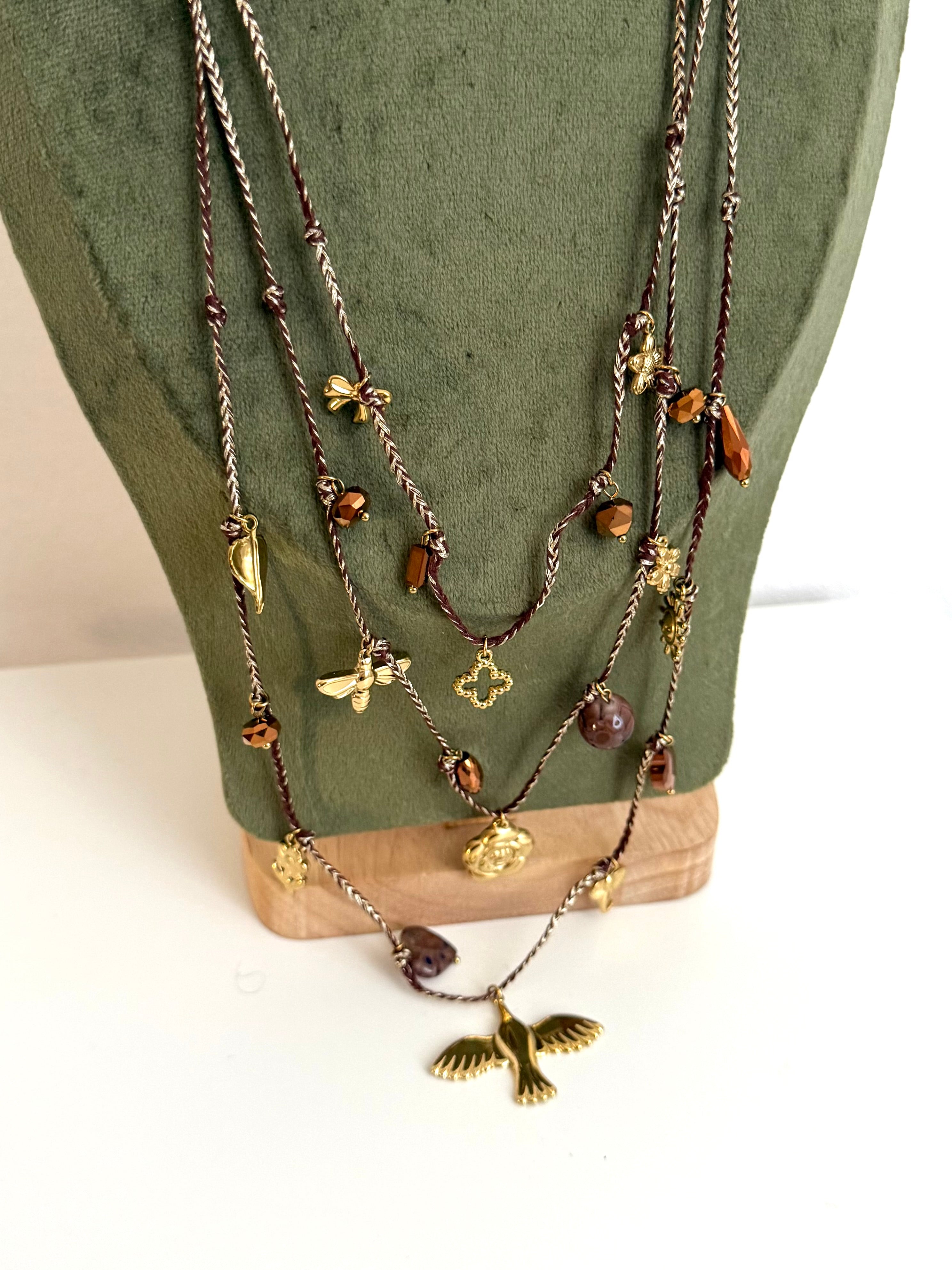 Collana Colomba con Charms