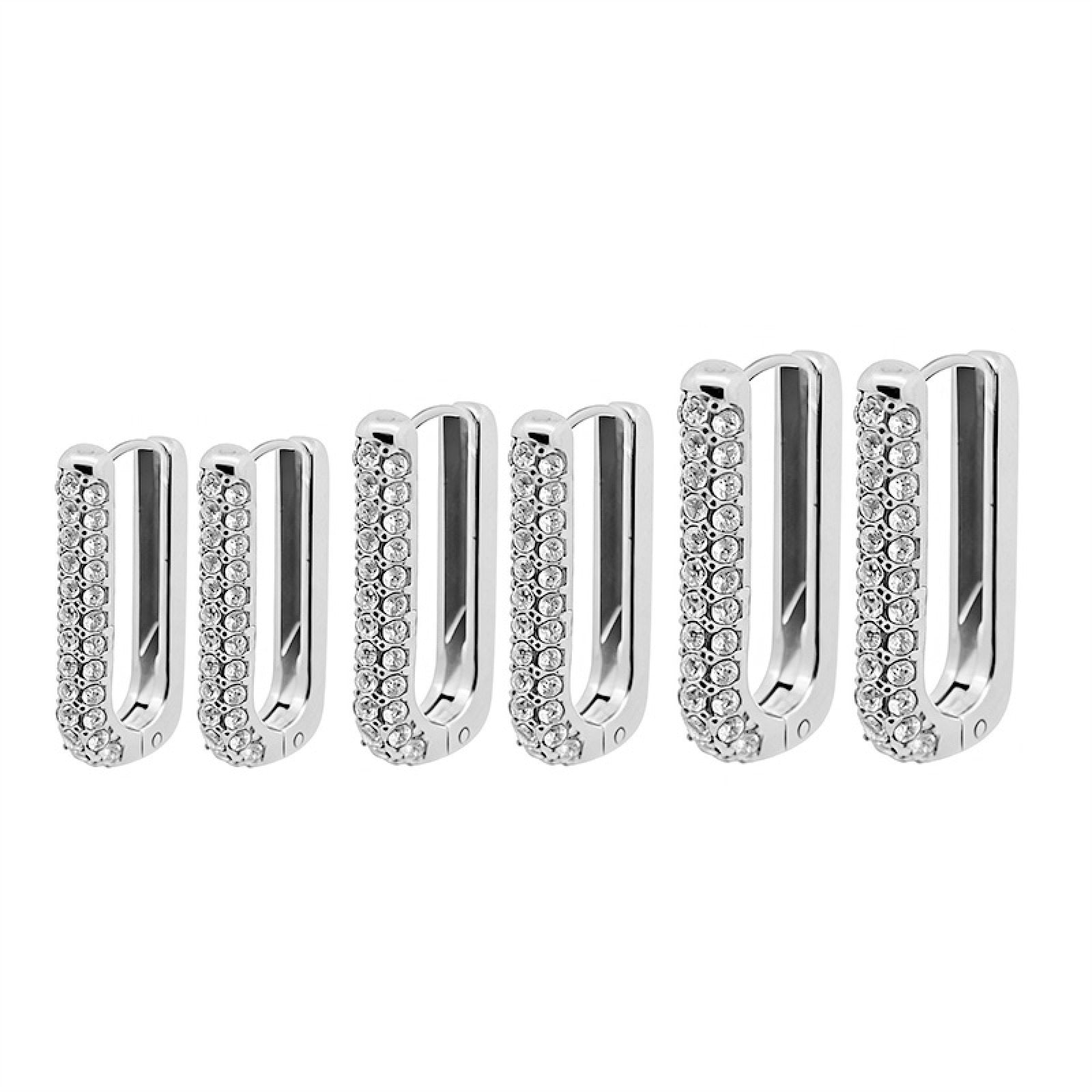 Set Orecchini Quadrati Zirconia