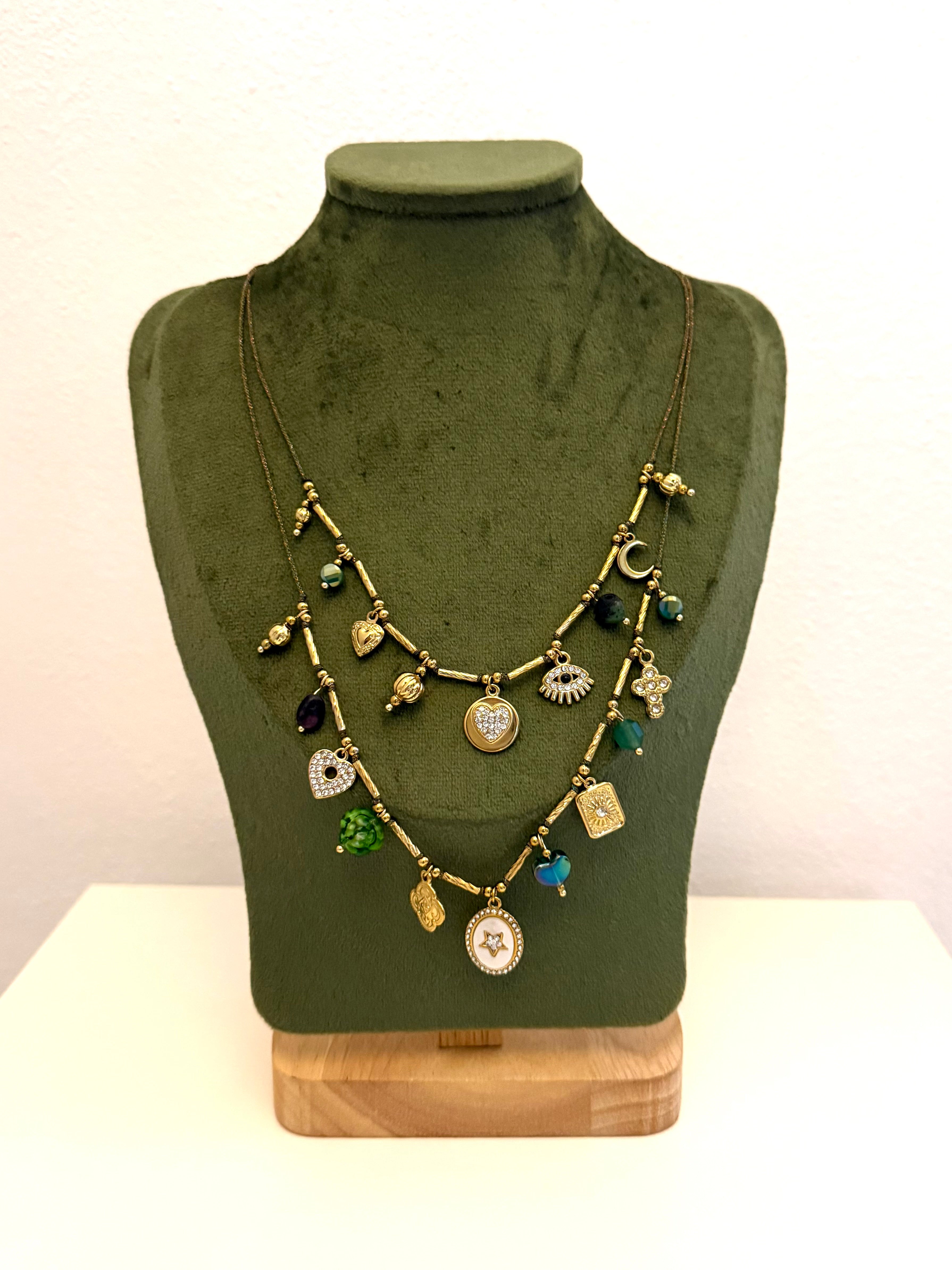 Collana Multi Ciondoli Magia d’Oro