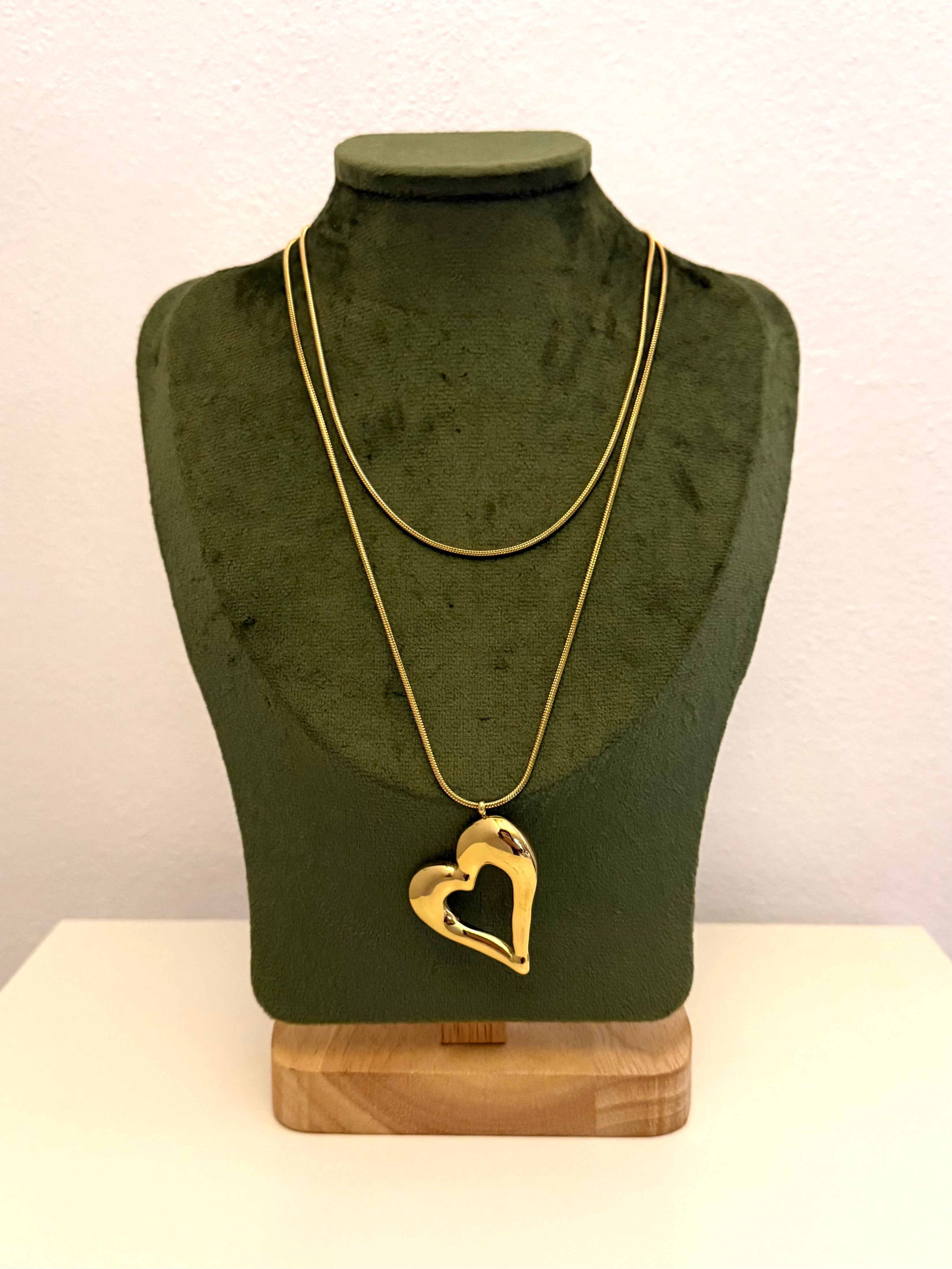 Collana Lunga Cuore Sospeso