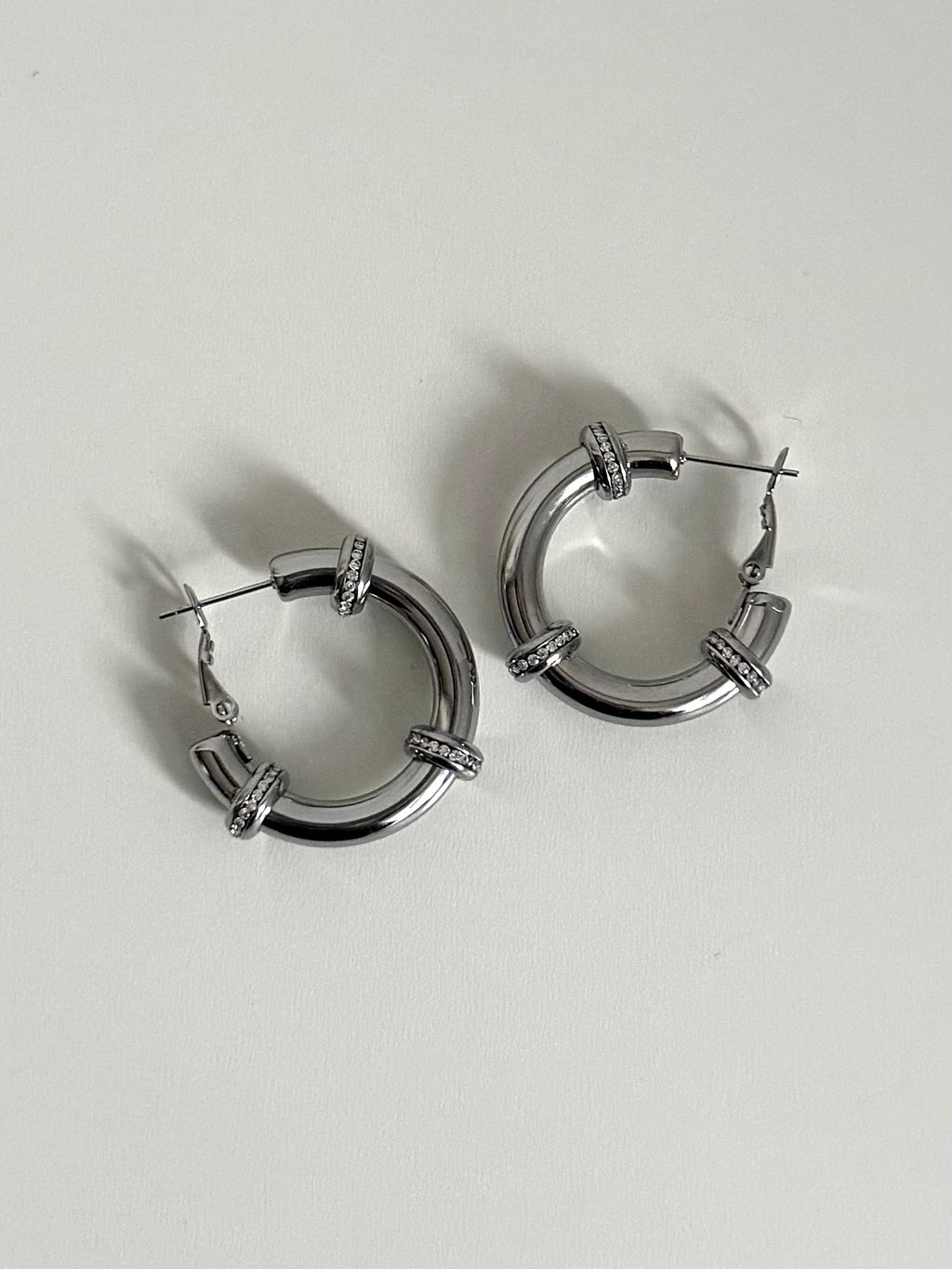 Orecchini Mini Cerchi con Brillanti