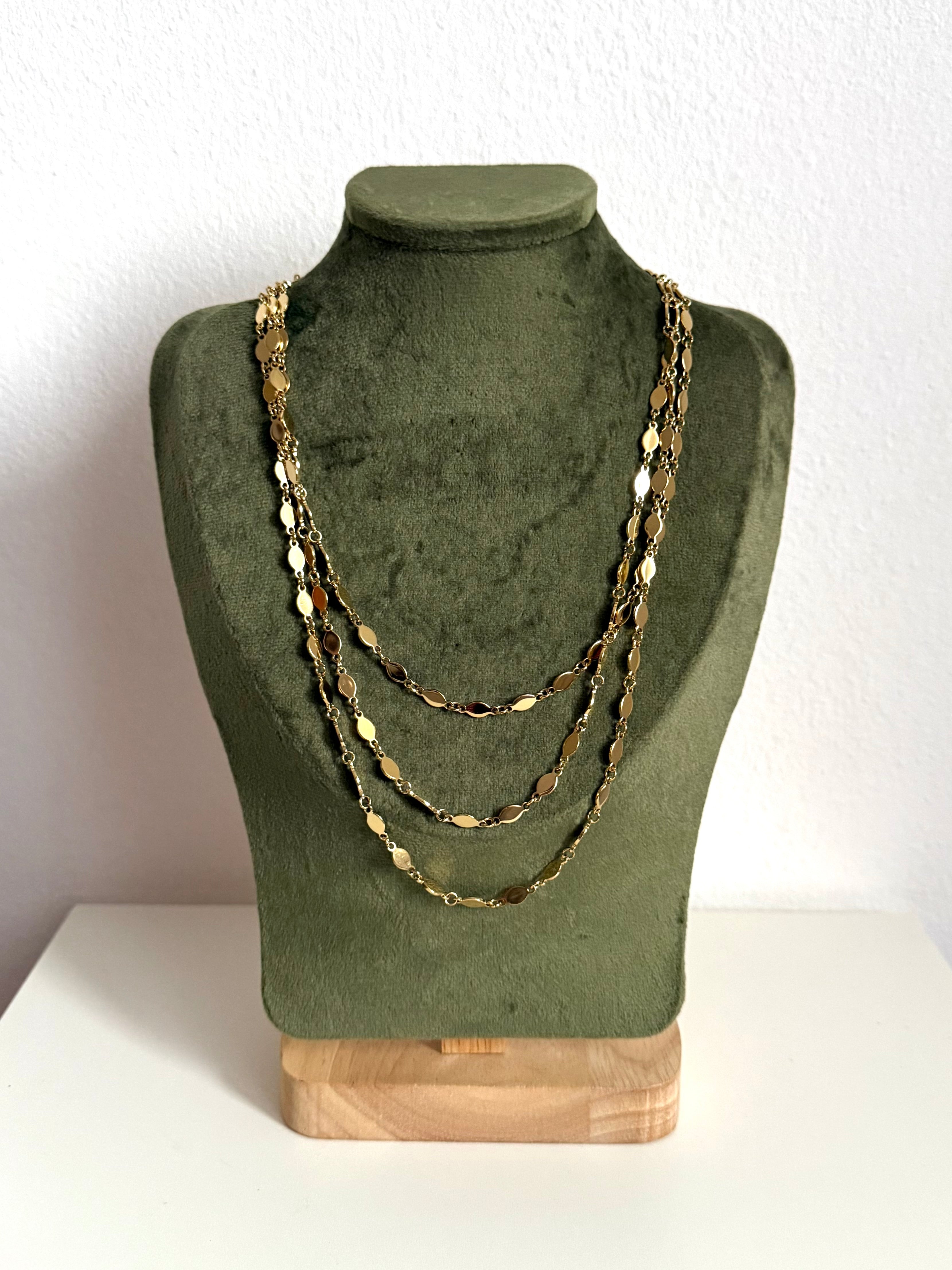 Collana Triplo Filo Dorato