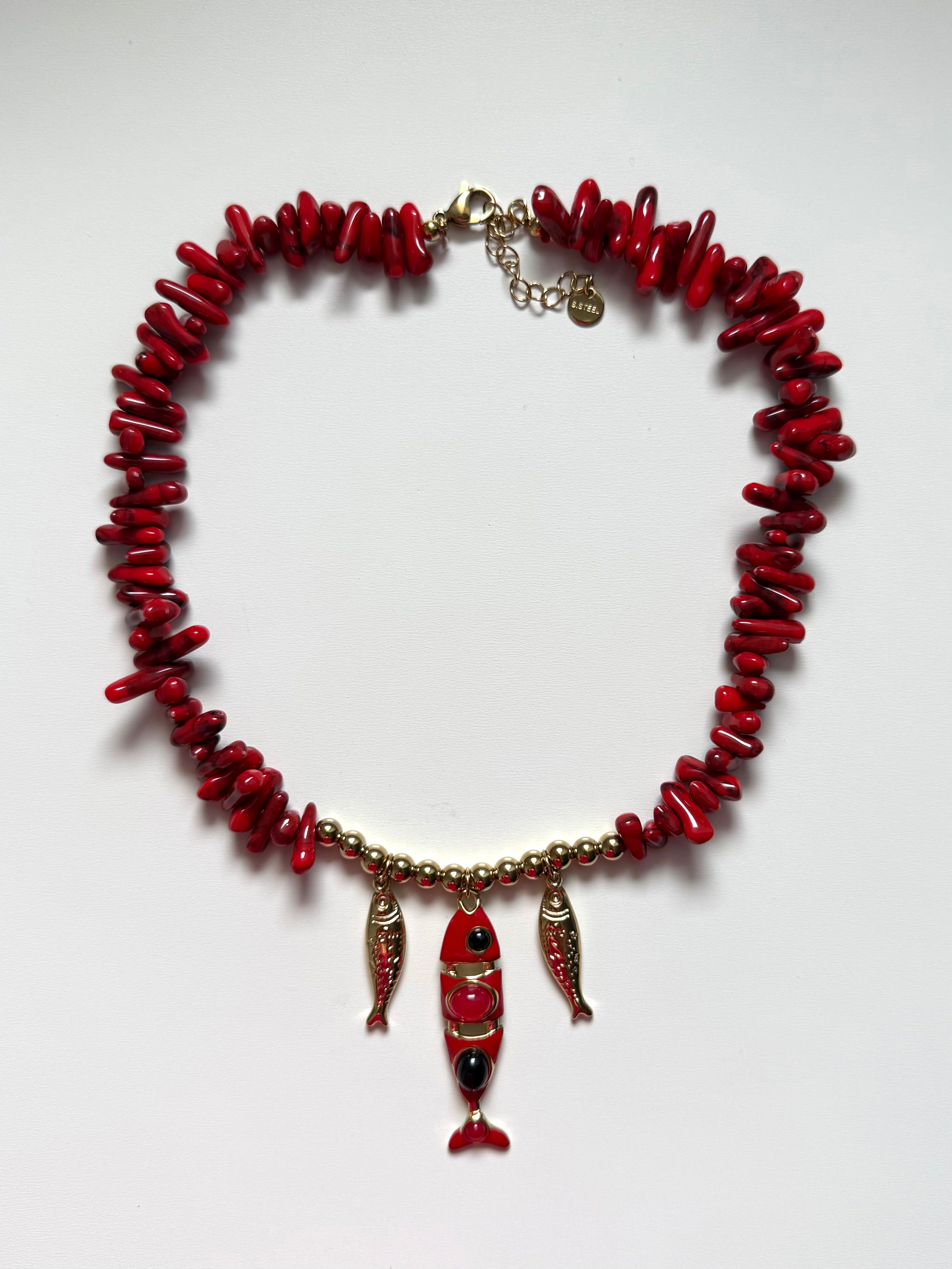 Collana Corallo con Fish