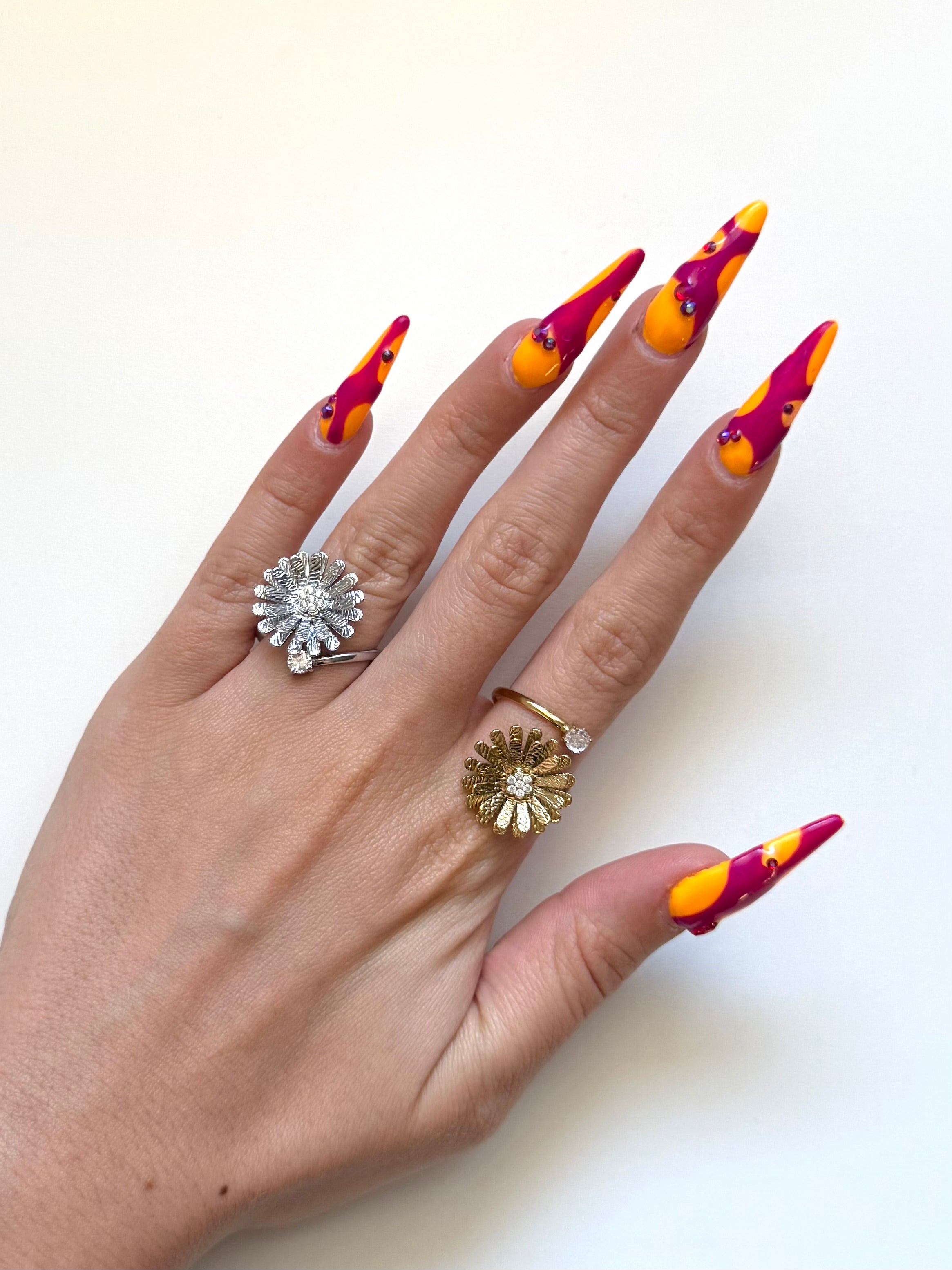Anello Girasole con Punto Luce