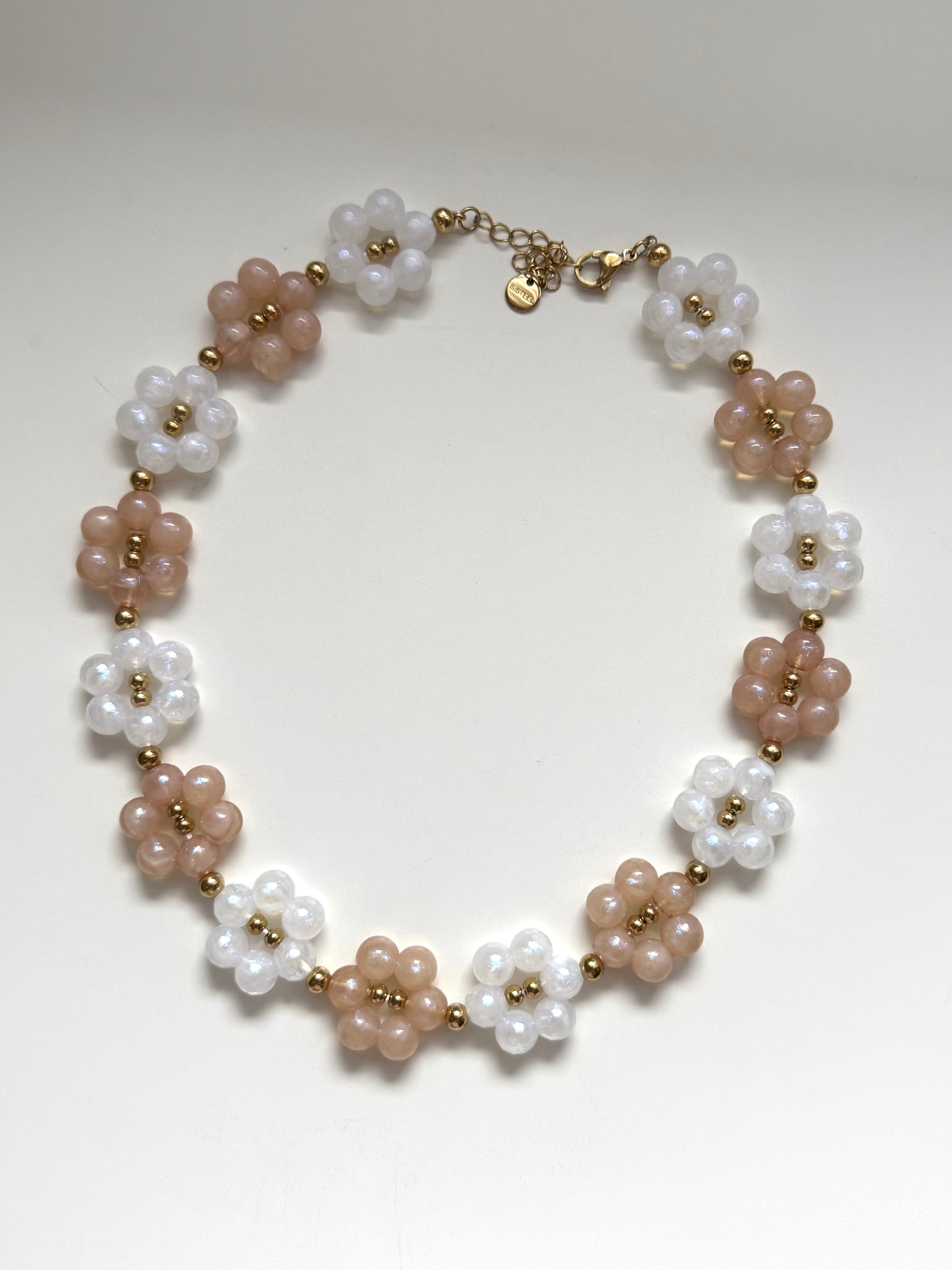 Collana Fiori Perlati