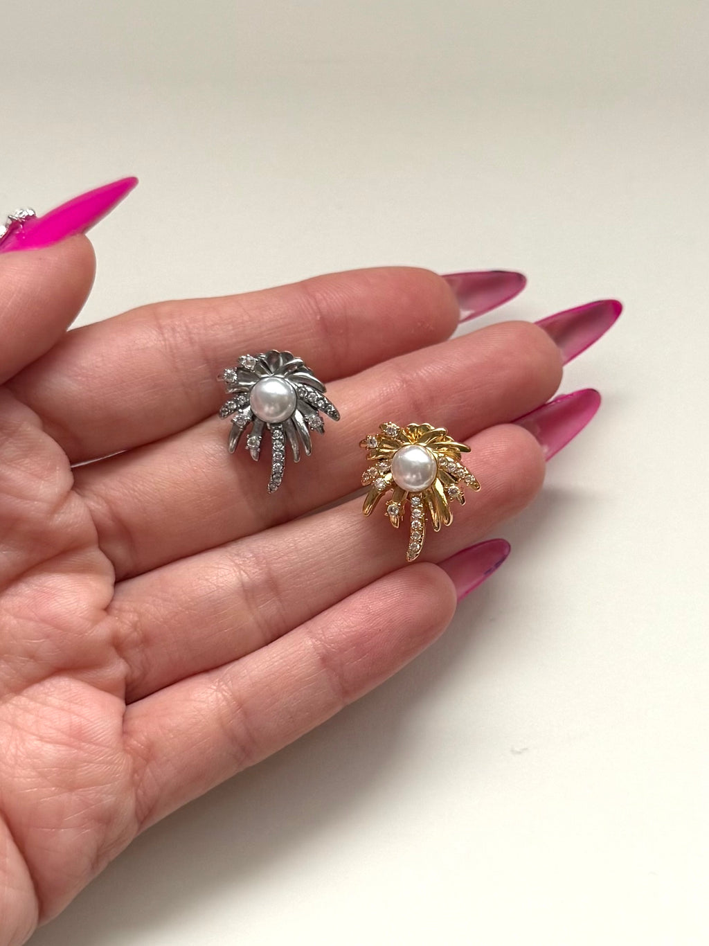 Orecchini Mini Palme Zirconate