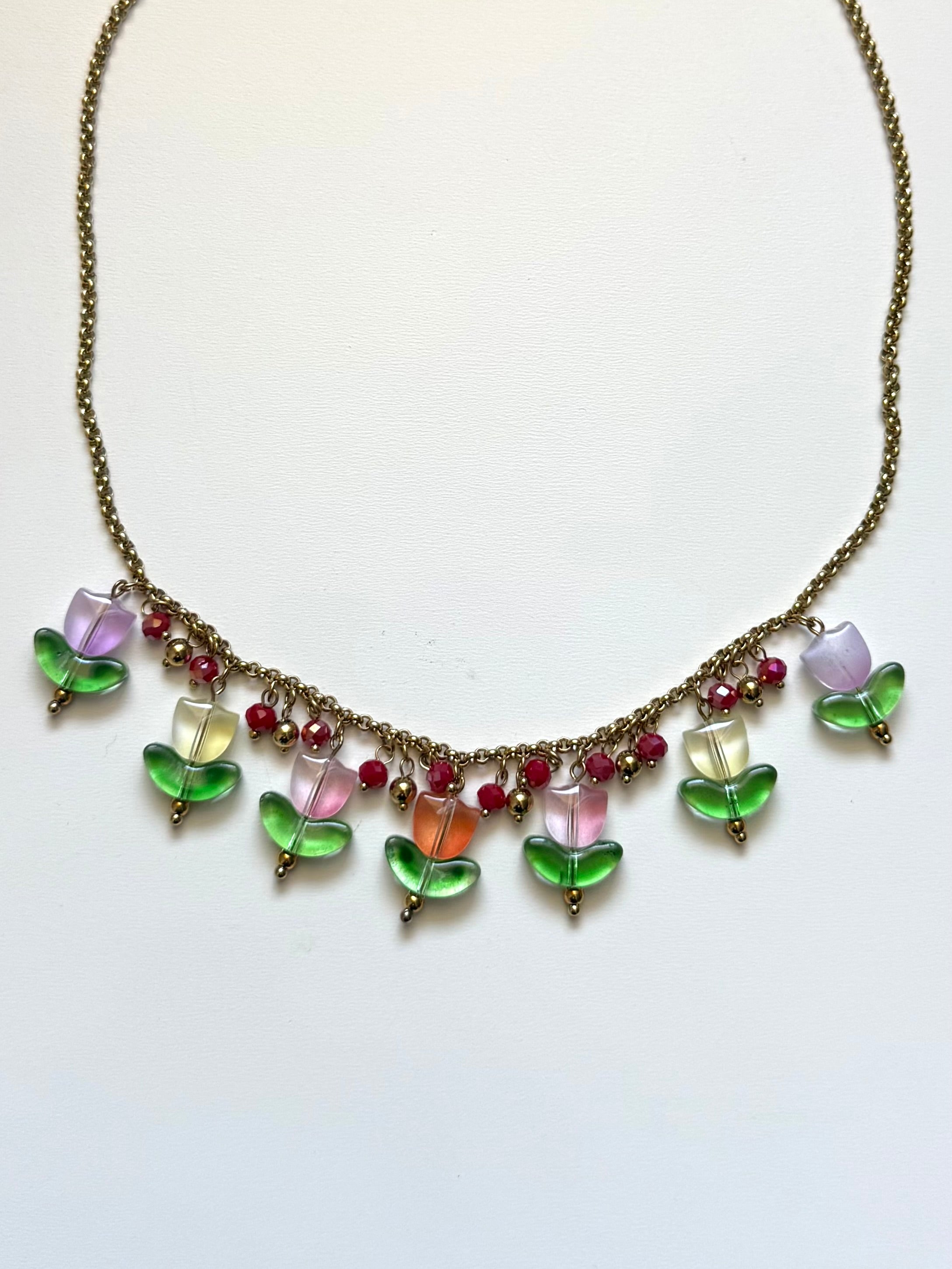 Collana Tulipano con Perline
