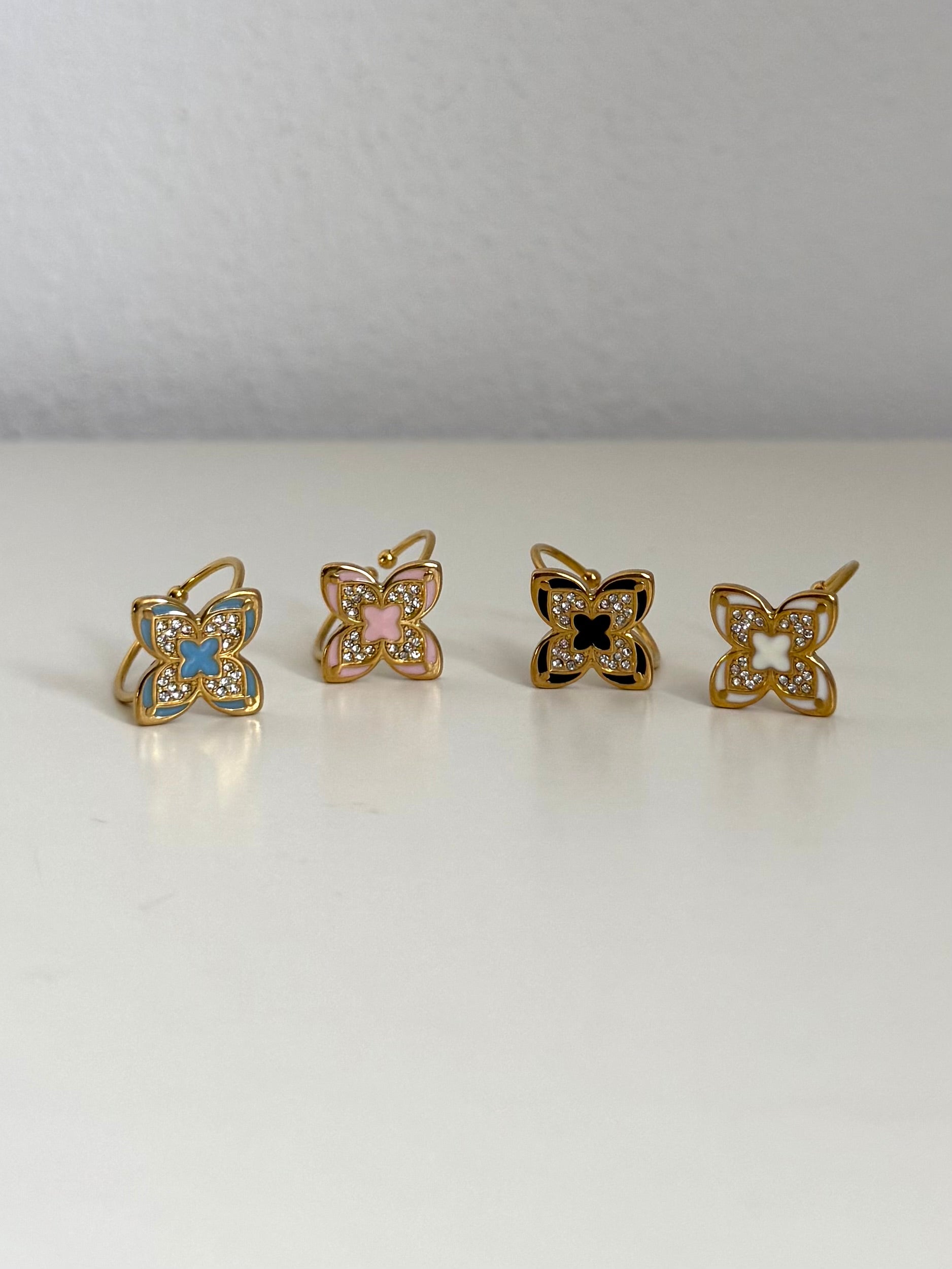 Anello Quadrifoglio Colorato