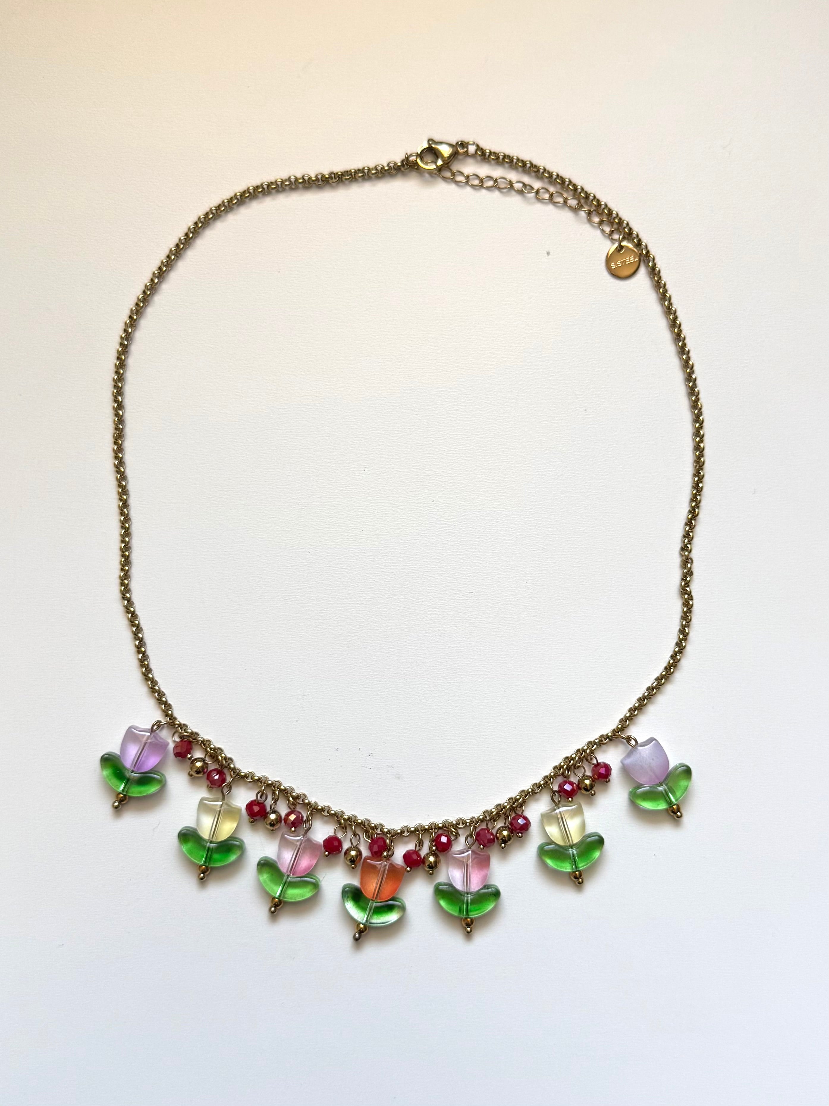 Collana Tulipano con Perline
