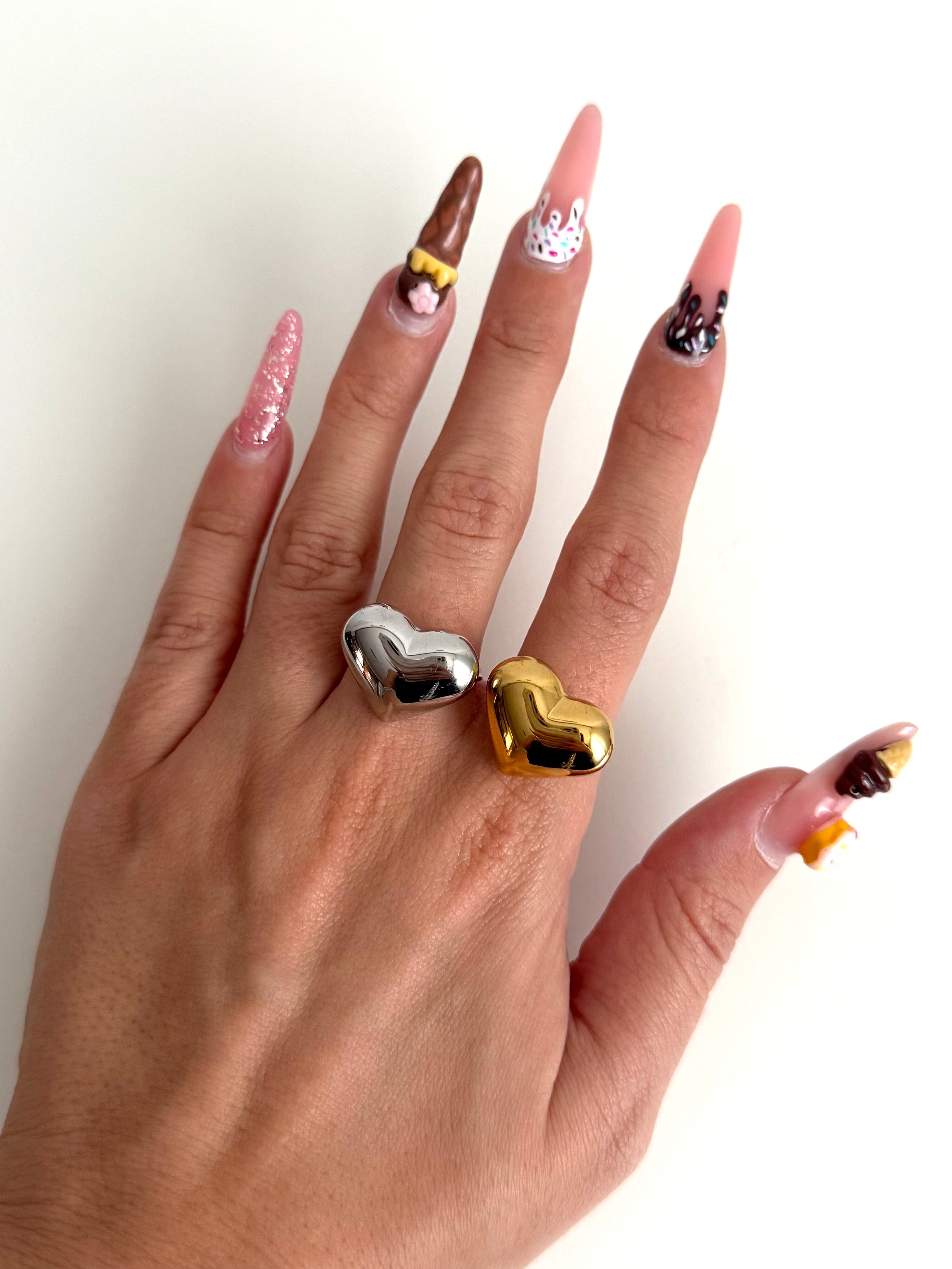 Anello Cuore Bombato