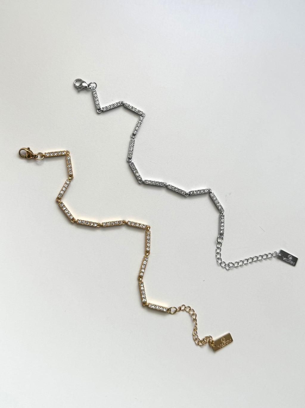 Bracciale a Barrette con Strass