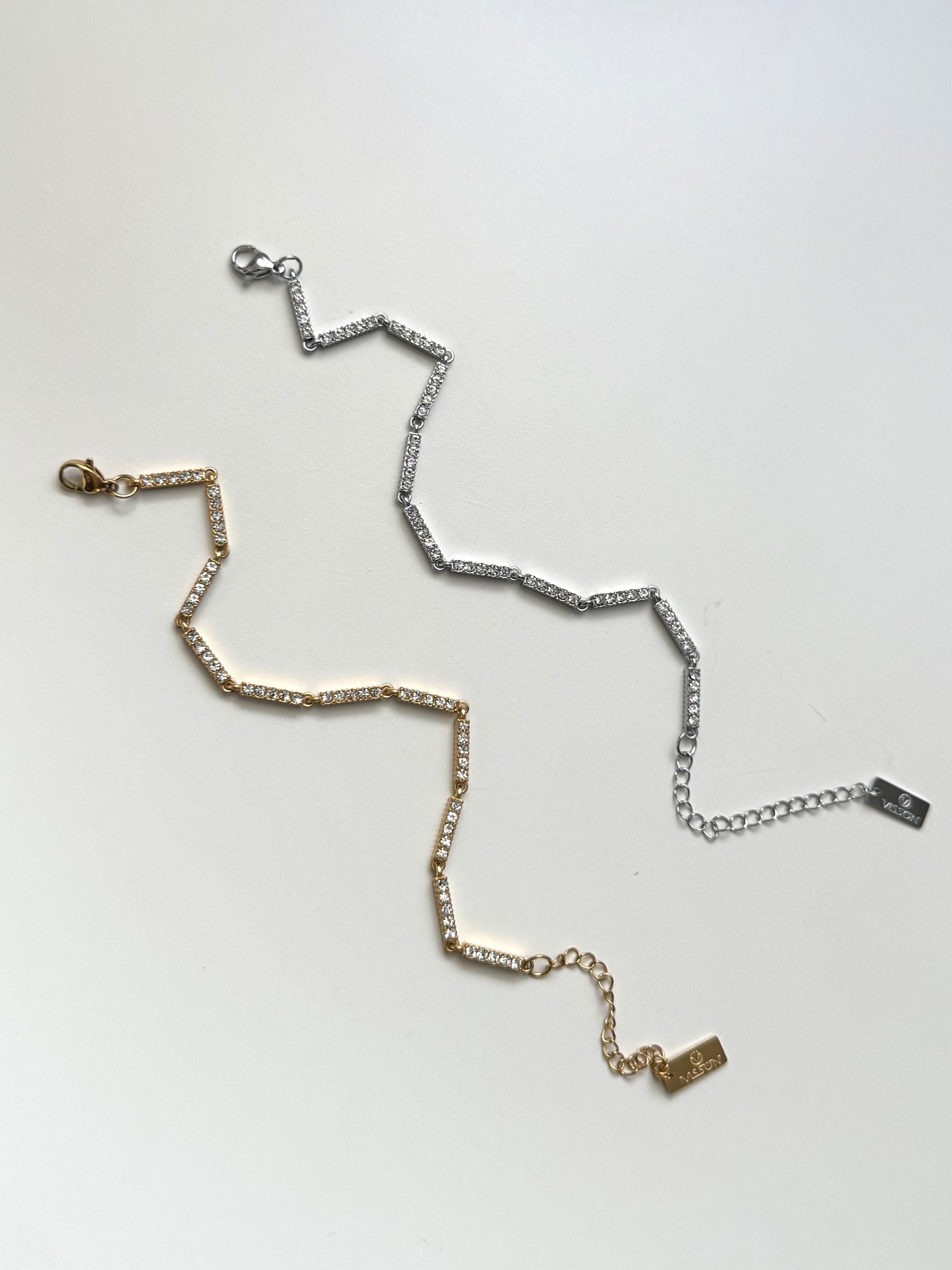 Bracciale a Barrette con Strass