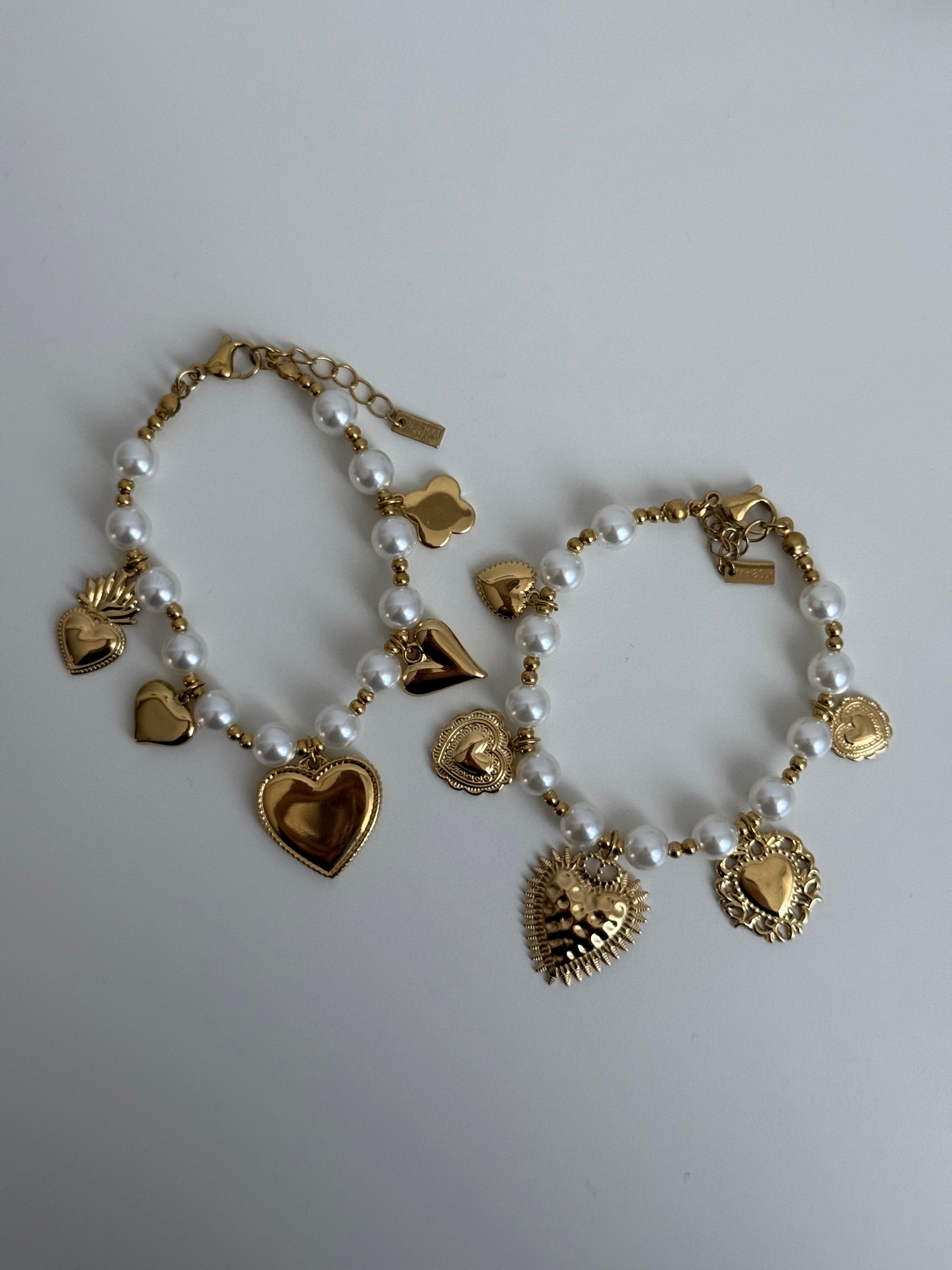 Bracciale di Perle con Ciondoli