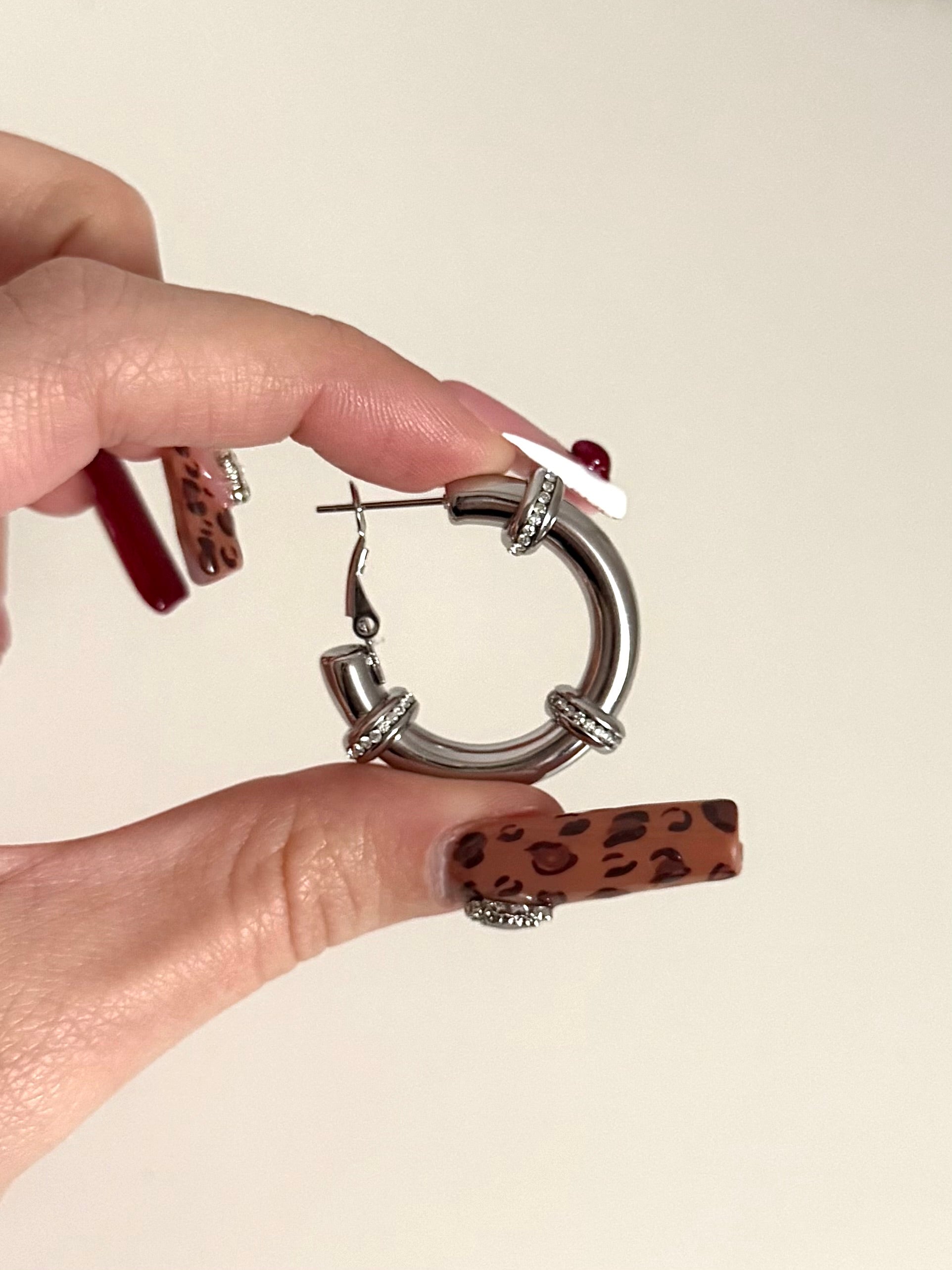 Orecchini Mini Cerchi con Brillanti