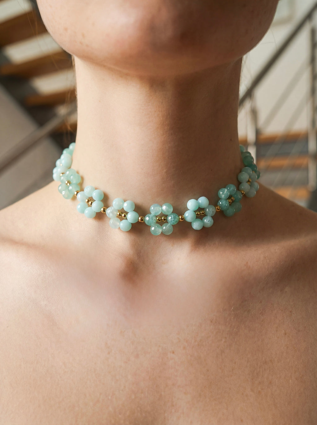 Collana Fiori Perlati
