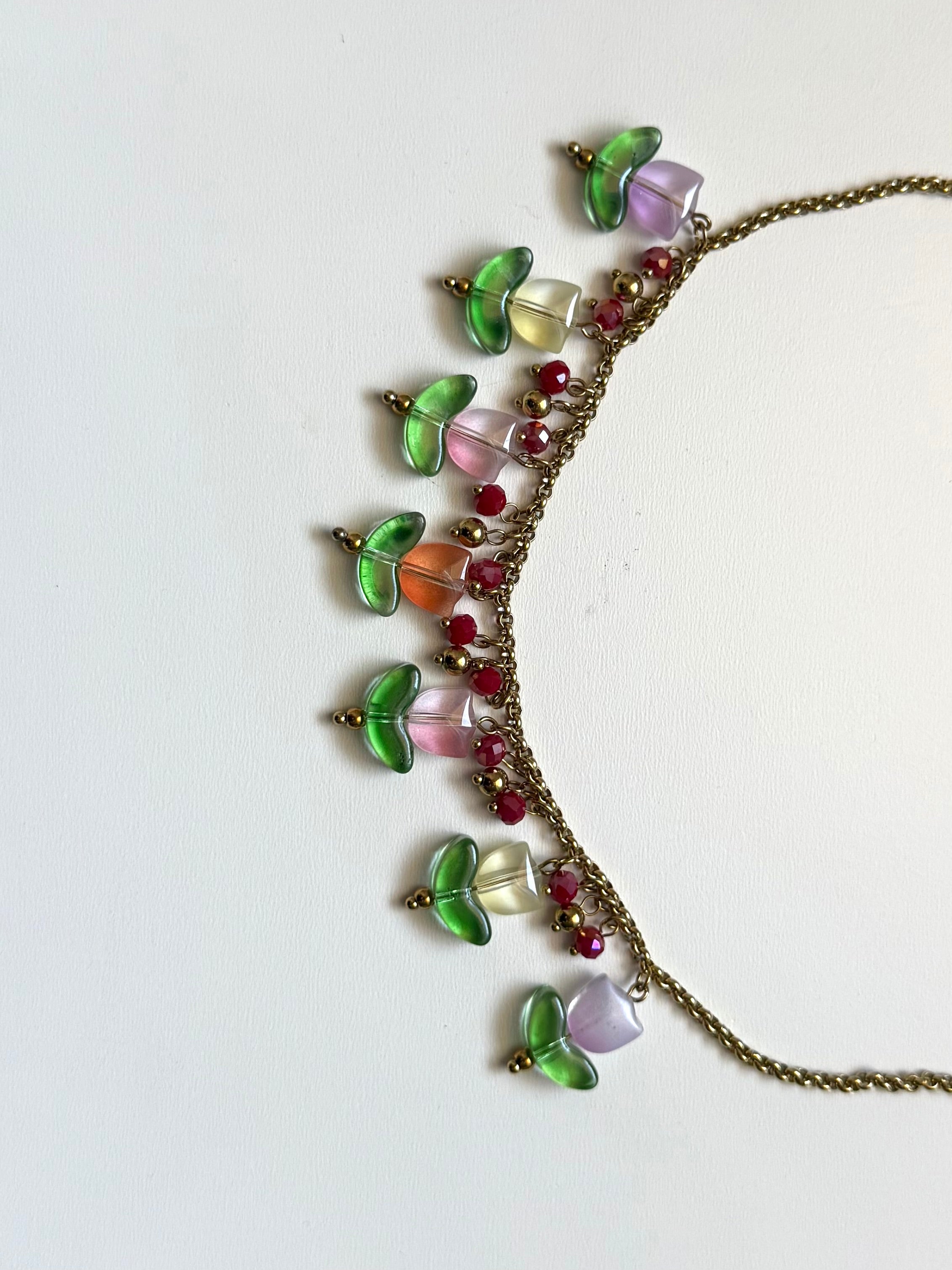 Collana Tulipano con Perline
