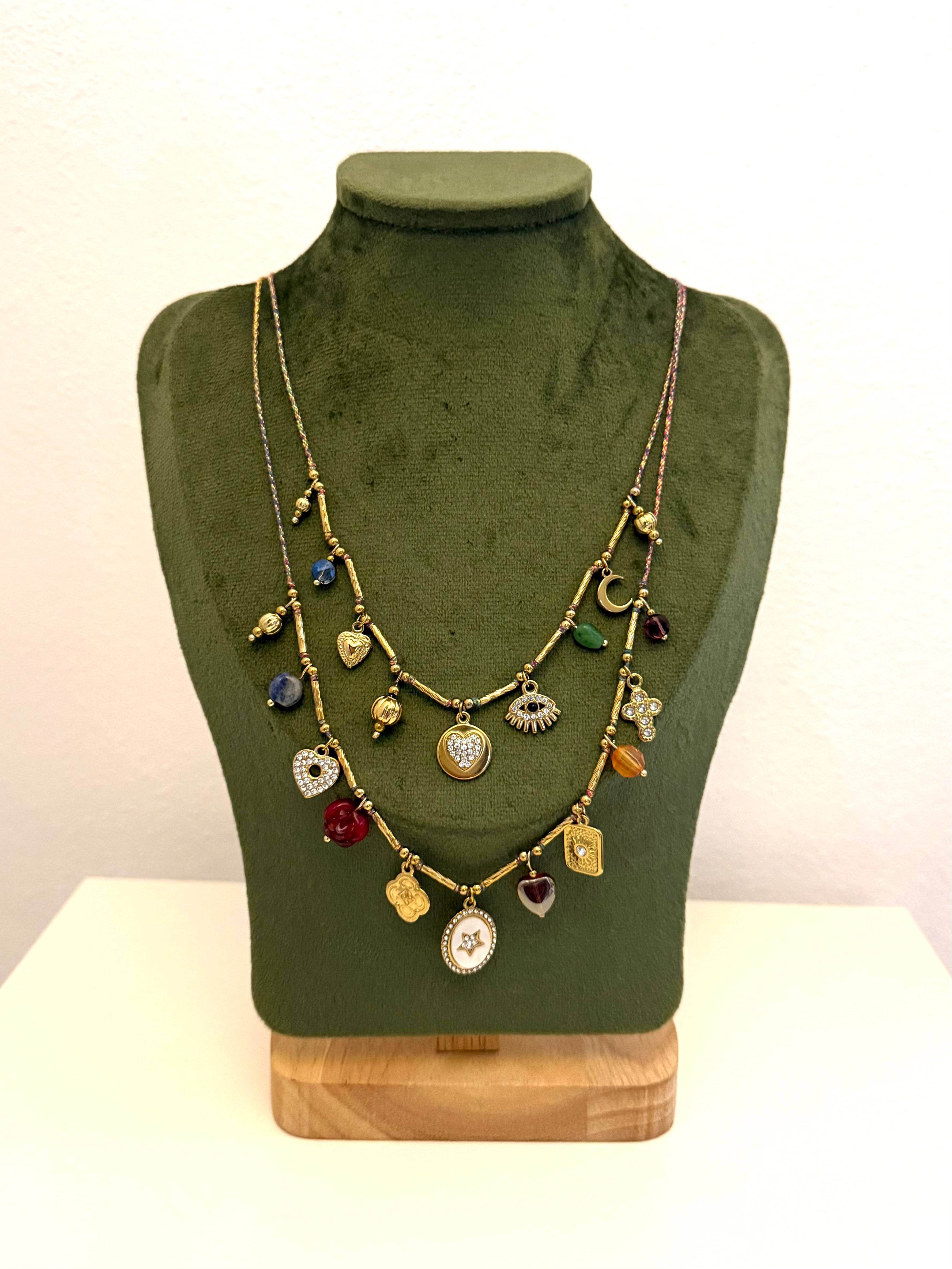 Collana Multi Ciondoli Magia d’Oro