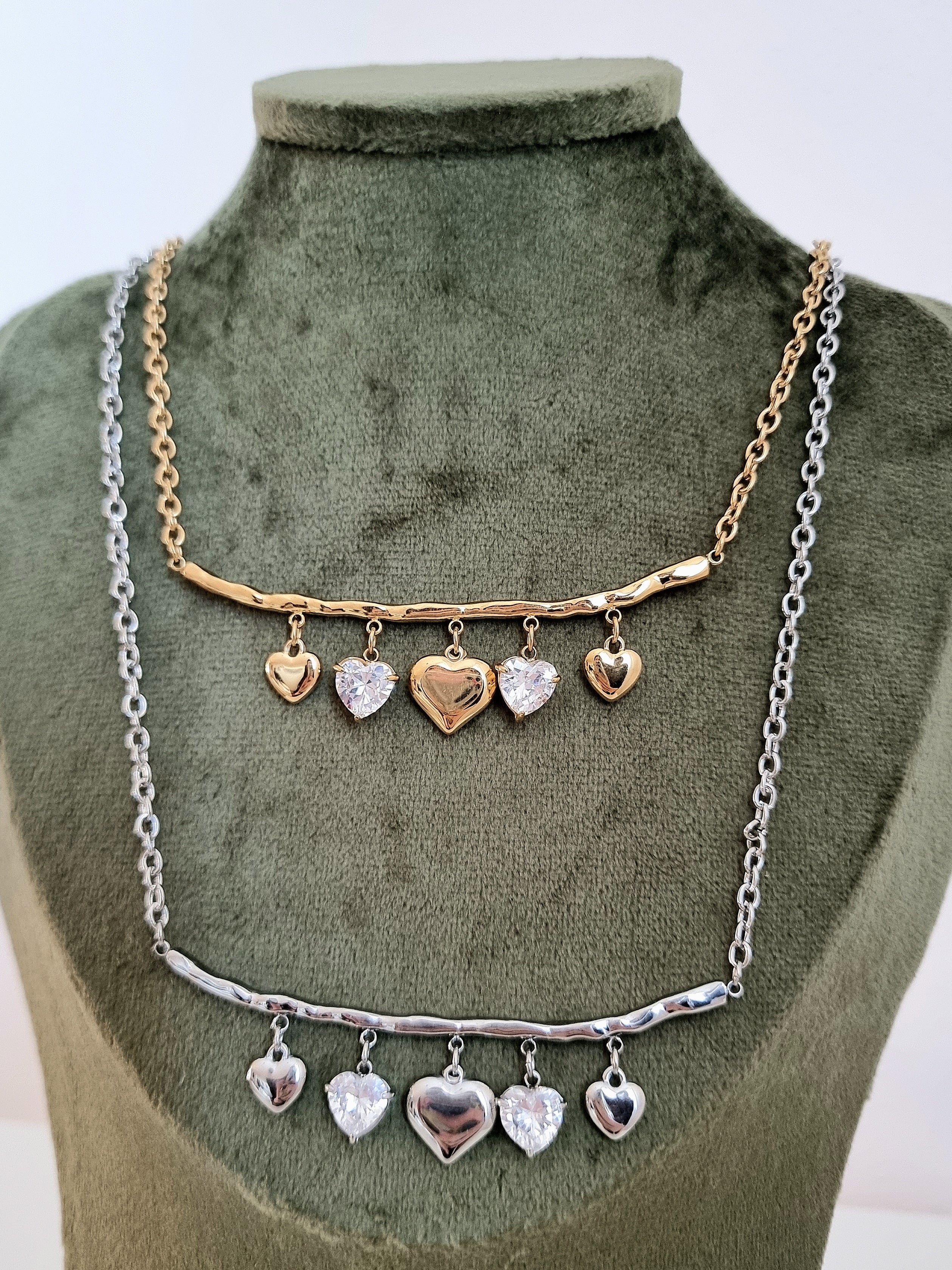Collana Cuori Pendenti